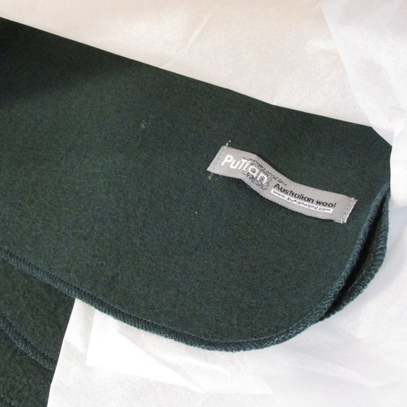 New Nib Forest Green Australian Wool Scarf - Picture 2 of 4